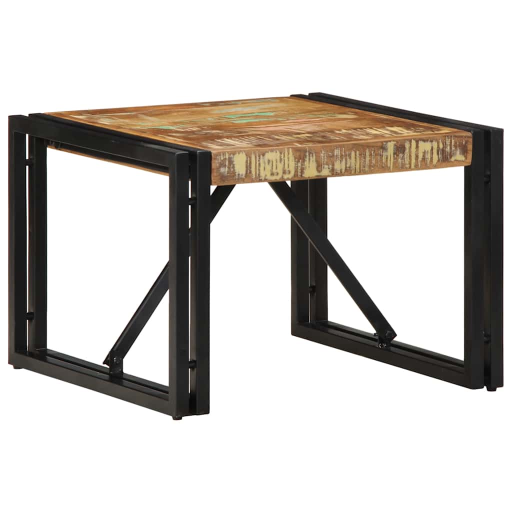 Masuta de cafea multicolora 50x50x35 cm lemn masiv recuperat GartenMobel Dekor