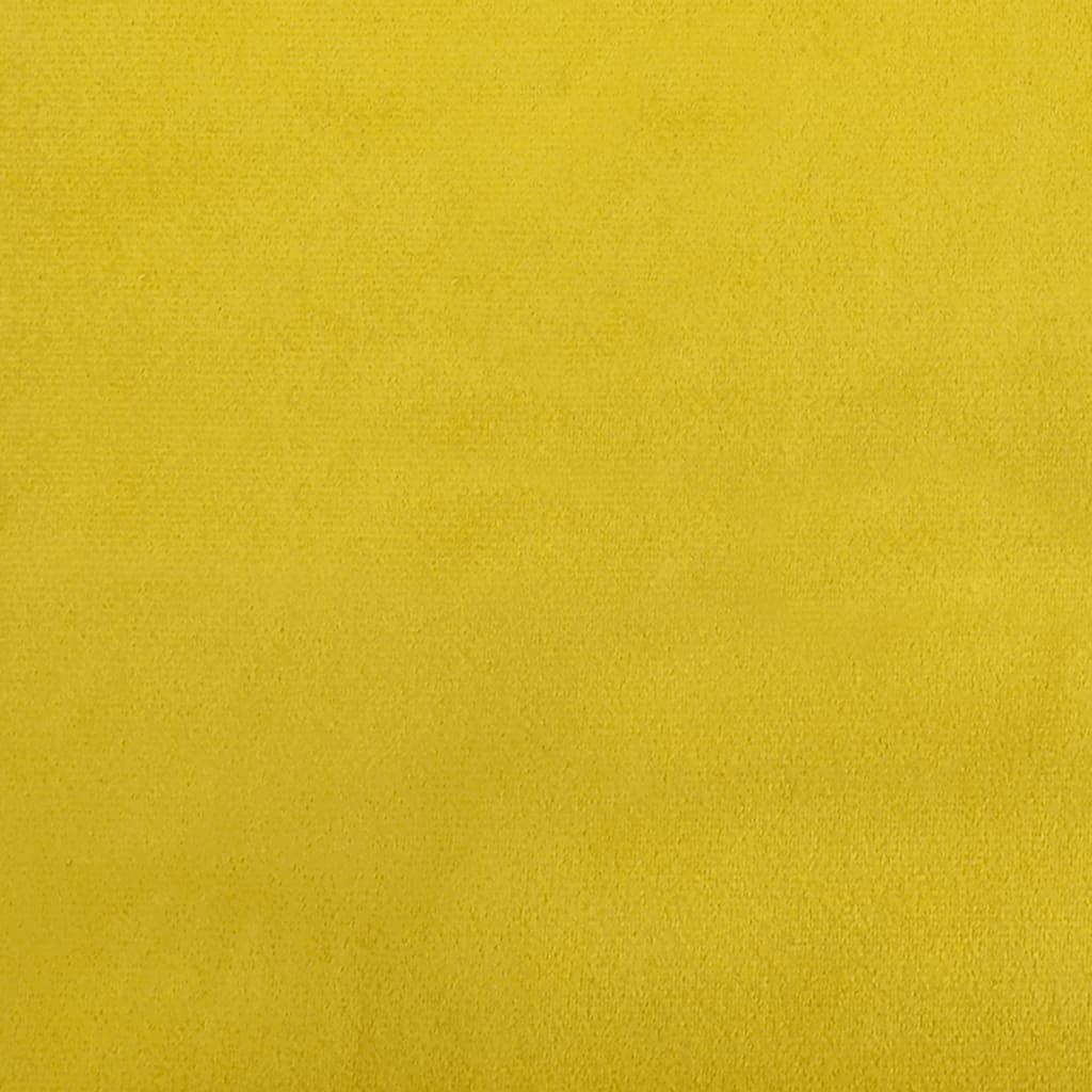 Pat de zi cu saltea, galben, 100x200 cm, catifea GartenMobel Dekor