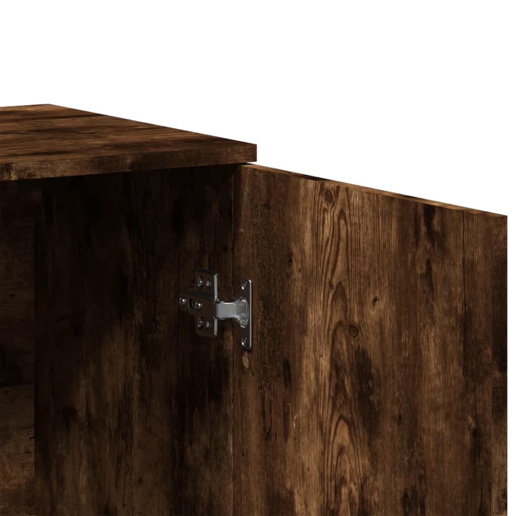 Dulapuri, 2 buc., stejar fumuriu, 79x38x80 cm, lemn prelucrat GartenMobel Dekor