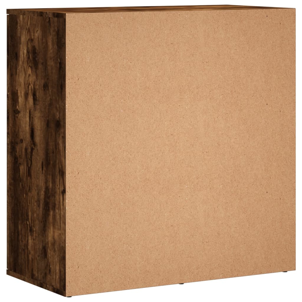 Dulapuri, 2 buc., stejar fumuriu, 79x38x80 cm, lemn prelucrat GartenMobel Dekor