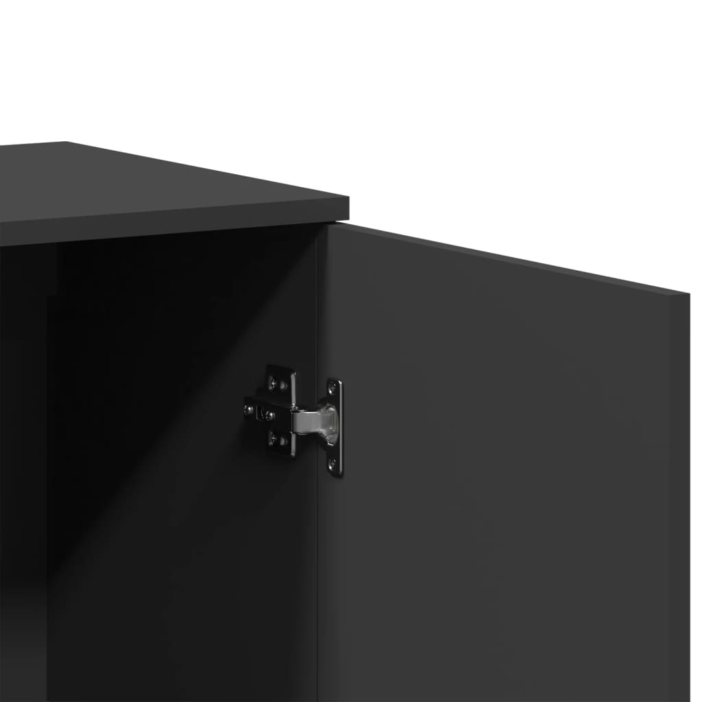 Dulapuri, negru, 2 buc., 79x38x80 cm, lemn prelucrat GartenMobel Dekor