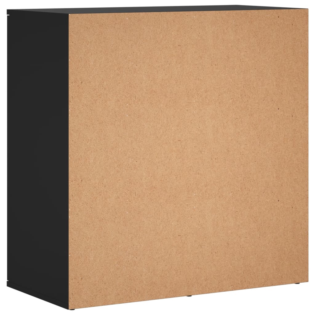 Dulapuri, negru, 2 buc., 79x38x80 cm, lemn prelucrat GartenMobel Dekor