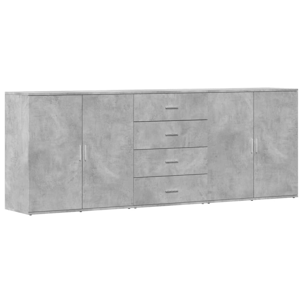 Servante, 3 piese, gri beton, lemn prelucrat GartenMobel Dekor