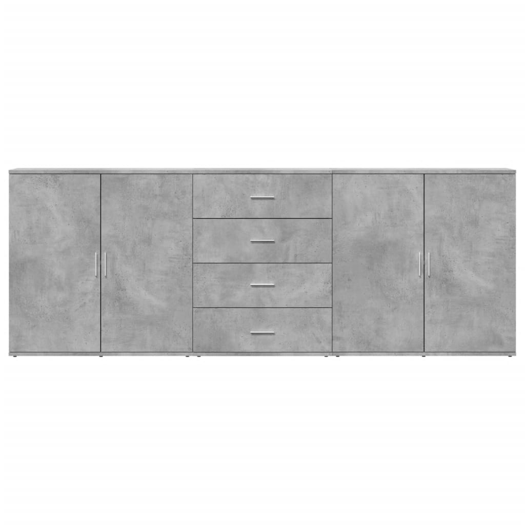 Servante, 3 piese, gri beton, lemn prelucrat GartenMobel Dekor