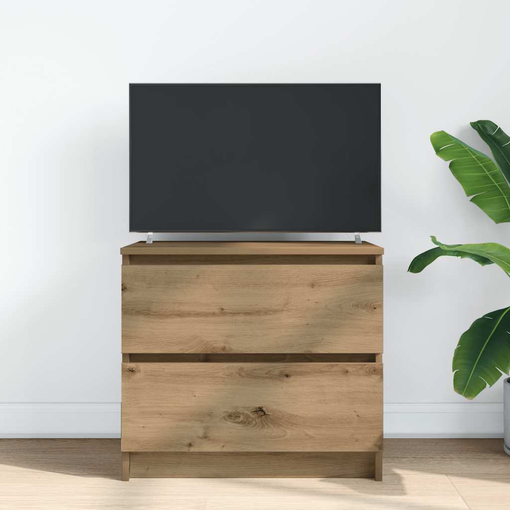 Dulap TV Artisan Stejar 60x35x54 cm Lemn prelucrat GartenMobel Dekor