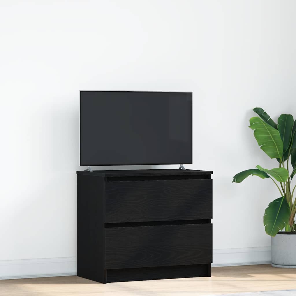 Dulap TV negru 60x35x54 cm lemn prelucrat GartenMobel Dekor