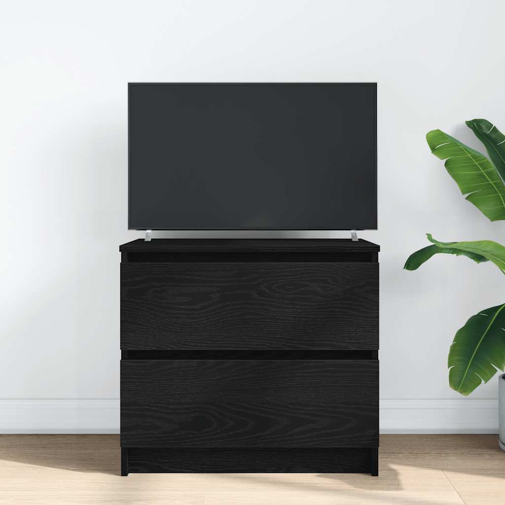 Dulap TV negru 60x35x54 cm lemn prelucrat GartenMobel Dekor