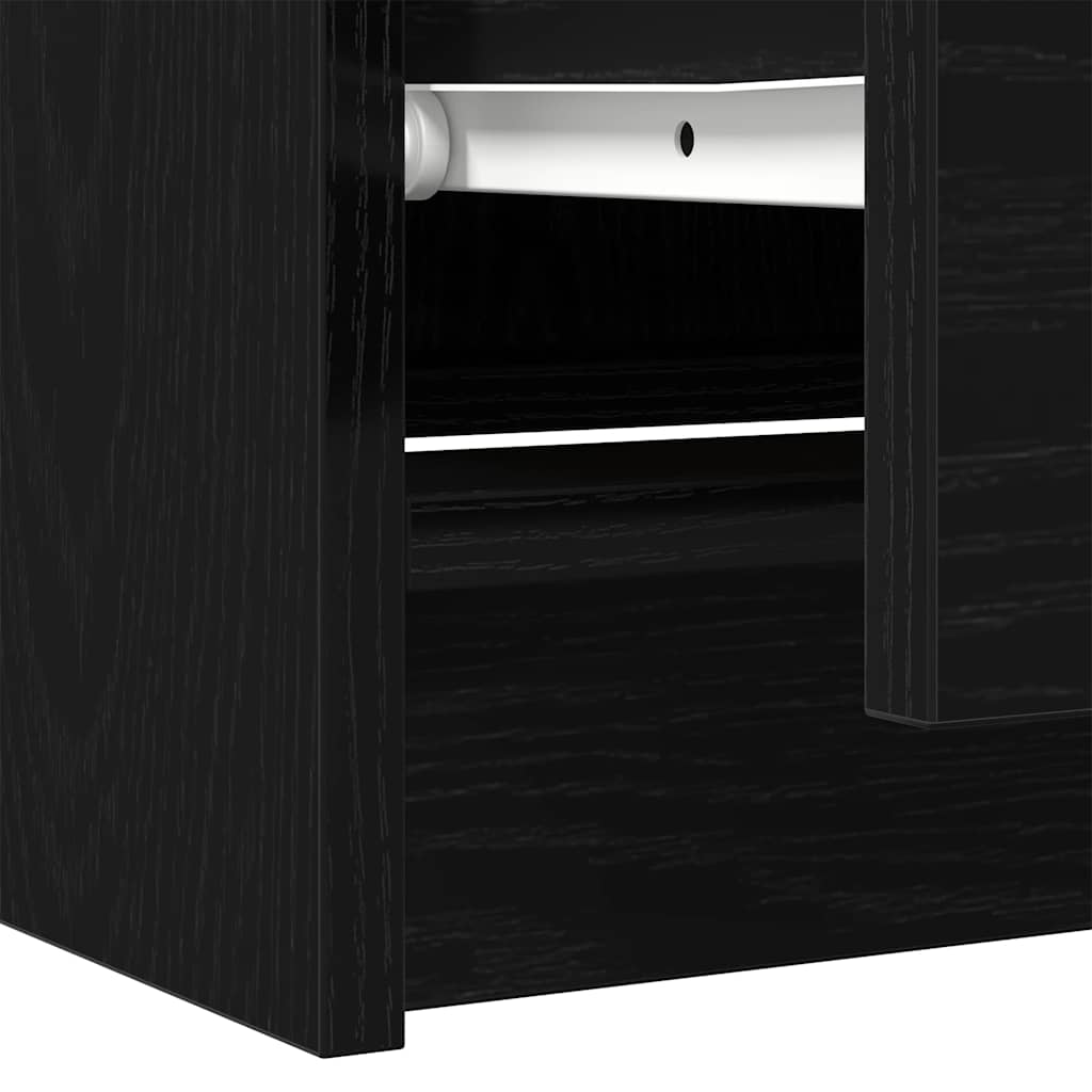 Dulap TV negru 60x35x54 cm lemn prelucrat GartenMobel Dekor