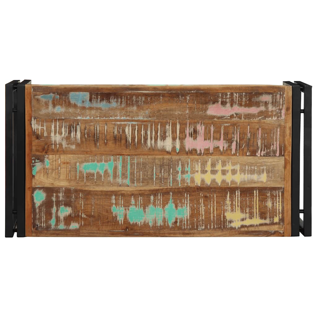 Masuta de cafea multicolora 80x40x35 cm lemn masiv recuperat GartenMobel Dekor