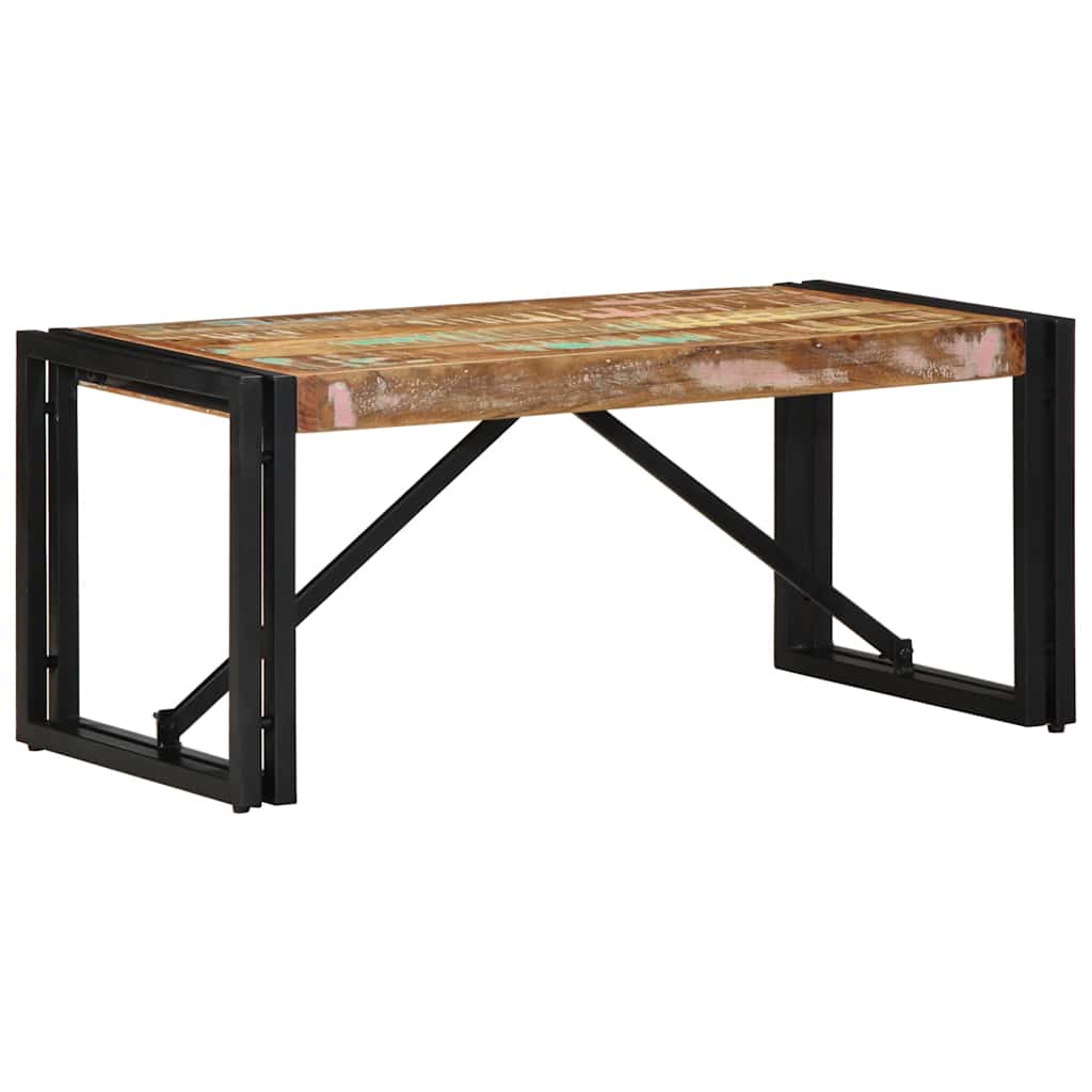 Masuta de cafea multicolora 80x40x35 cm lemn masiv recuperat GartenMobel Dekor