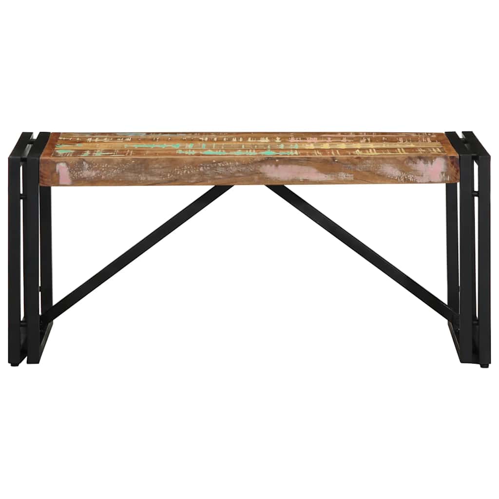 Masuta de cafea multicolora 80x40x35 cm lemn masiv recuperat GartenMobel Dekor