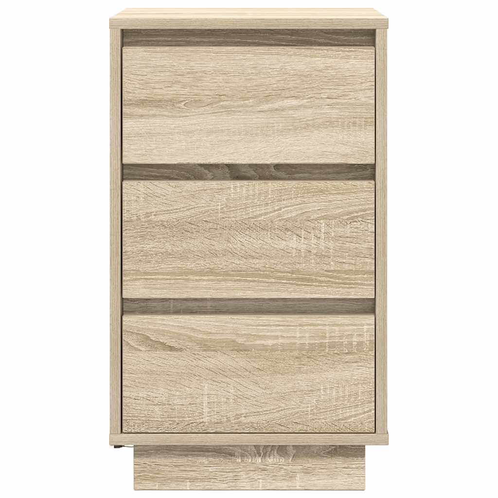 Noptiera cu lumini LED Stejar Sonoma 38x34x65 cm GartenMobel Dekor