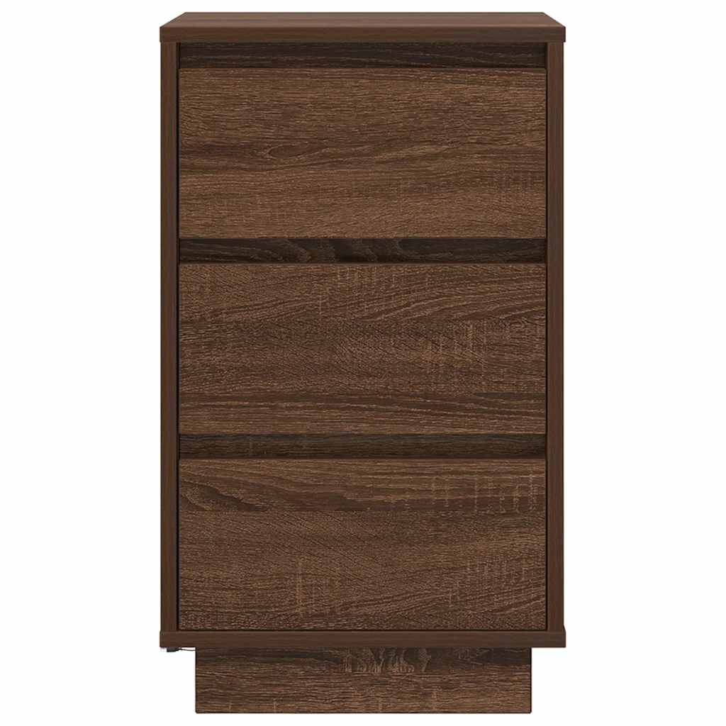Noptiera cu lumini LED Stejar maro 38x34x65 cm GartenMobel Dekor