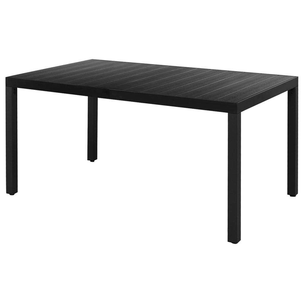 Set mobilier de grădină, 5 piese, negru, ratan PVC GartenMobel Dekor