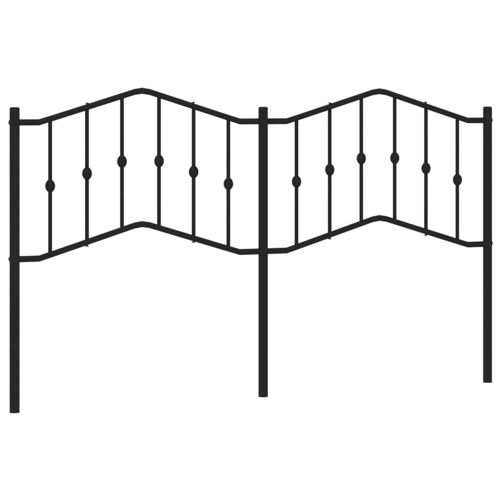 Tăblie de pat metalică, negru, 160 cm GartenMobel Dekor