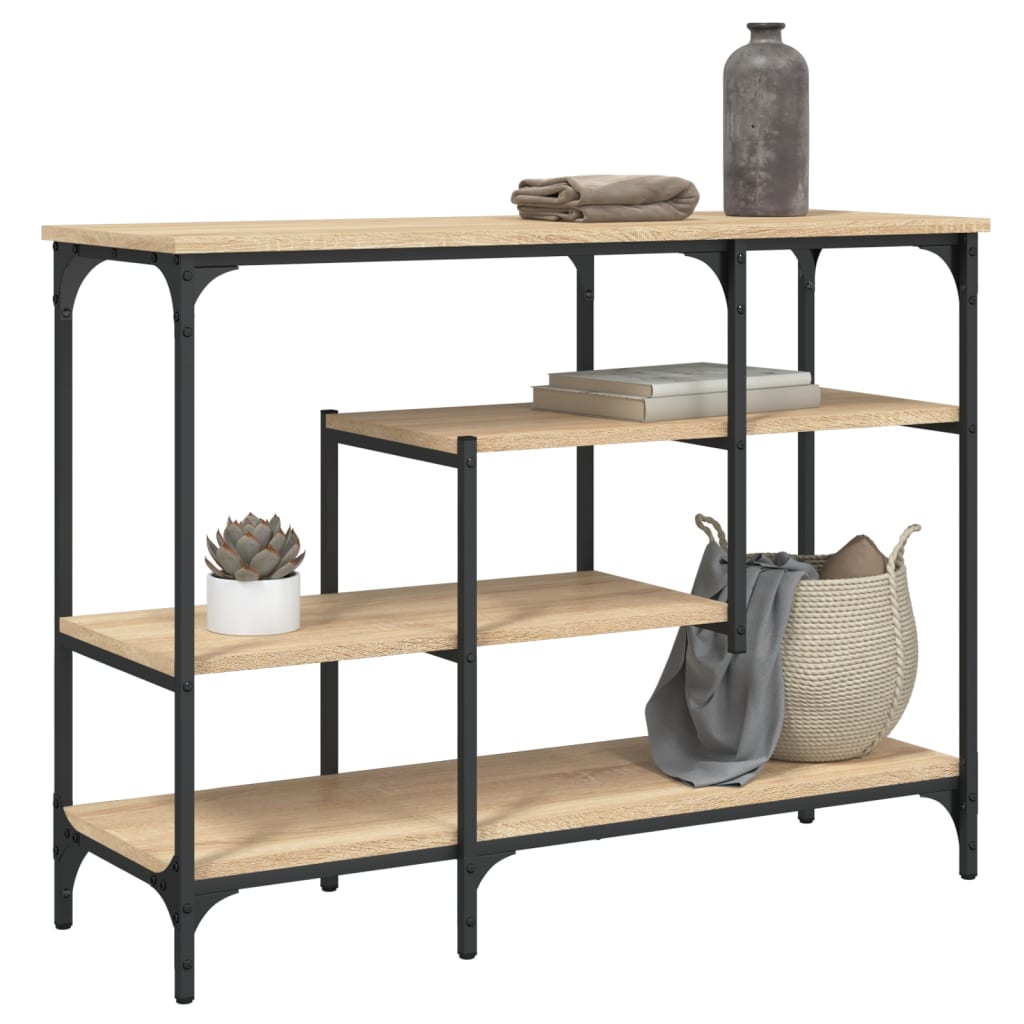 Măsuță consolă cu rafturi, stejar sonoma, 100x35x75 cm GartenMobel Dekor