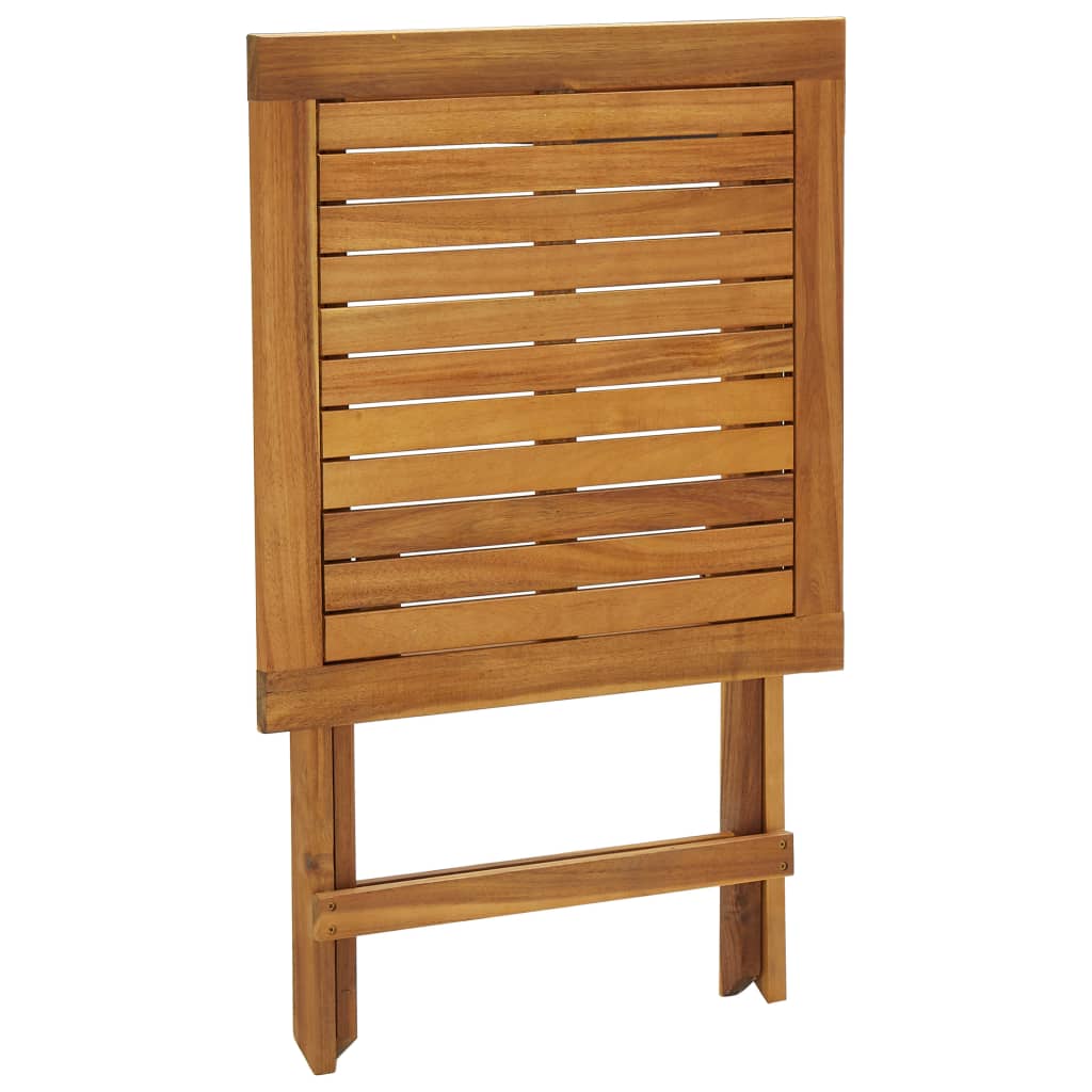 Set de bistro pliabil, 3 piese, cu perne, lemn masiv de acacia GartenMobel Dekor