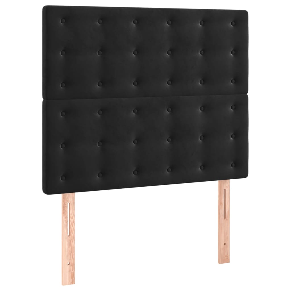 Tăblii de pat, 2 buc, negru, 80x5x78/88 cm, catifea GartenMobel Dekor