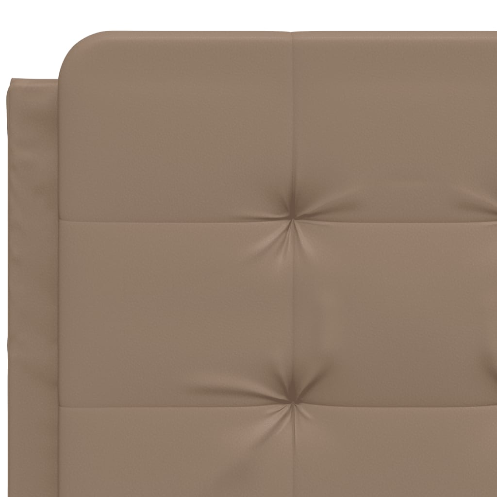 Pat cu saltea, cappuccino, 160x200cm piele ecologică GartenMobel Dekor