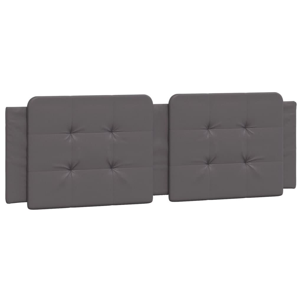 Pat cu saltea, gri, 160x200 cm, piele ecologică GartenMobel Dekor