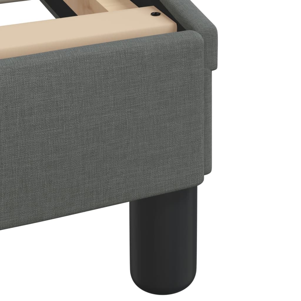 Pat cu saltea, gri închis, 160x200 cm, țesătură GartenMobel Dekor