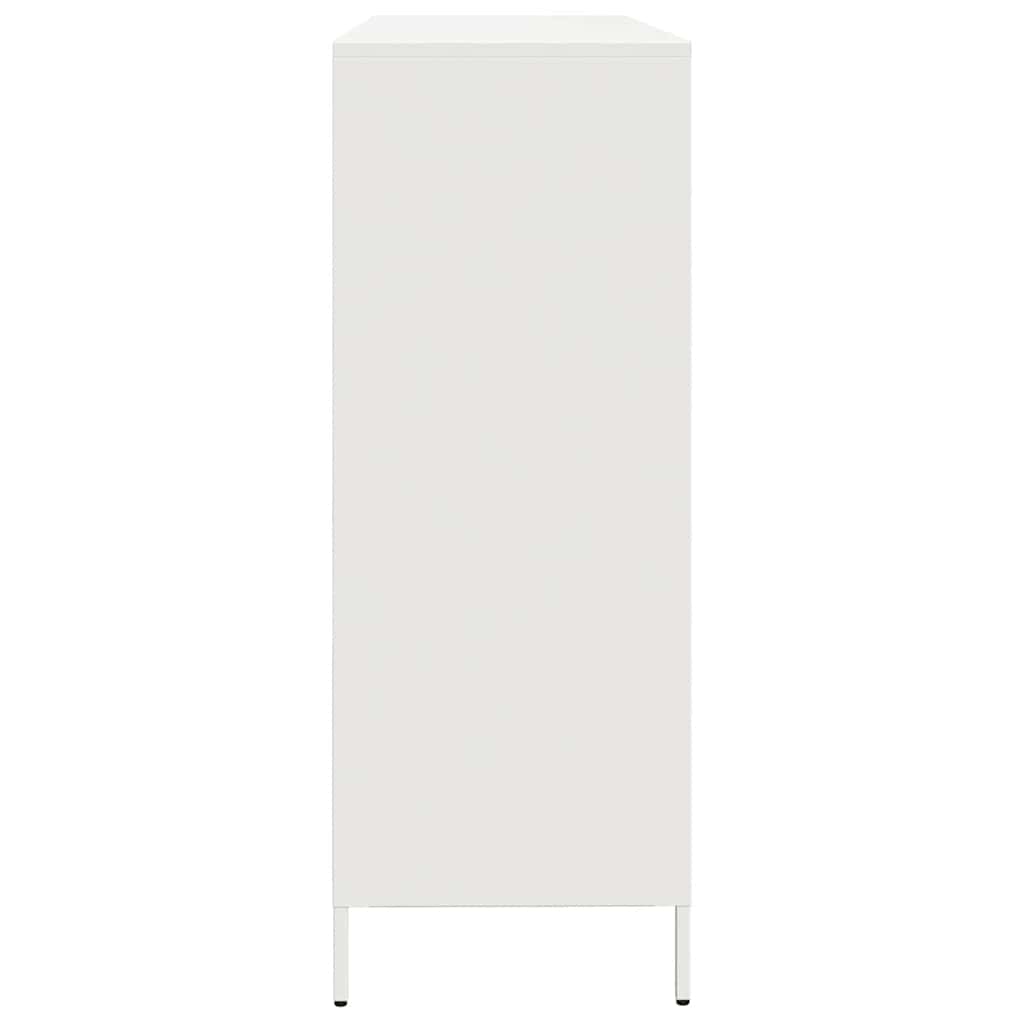 Dulap, alb, 135x39x103,5 cm, oțel laminat la rece GartenMobel Dekor