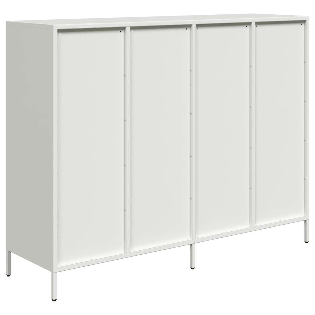 Dulap, alb, 135x39x103,5 cm, oțel laminat la rece GartenMobel Dekor