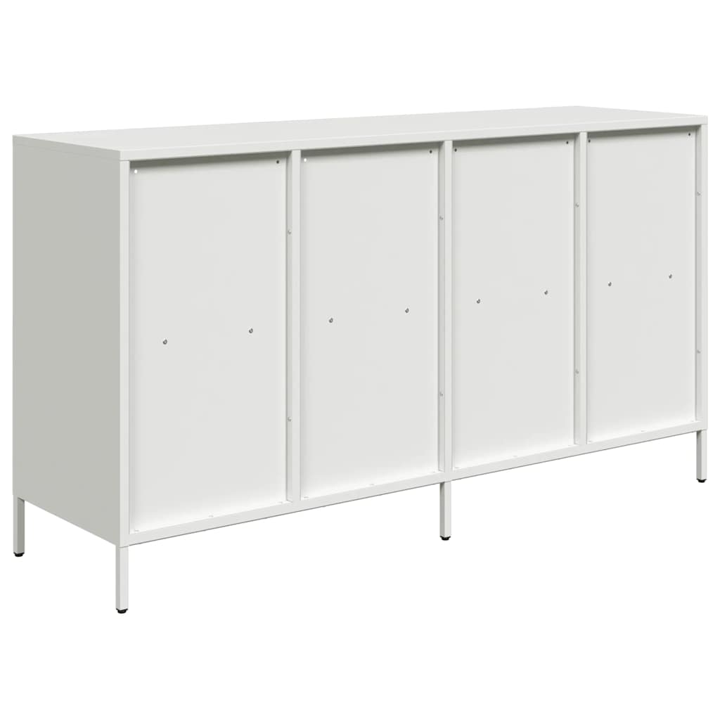 Dulap, alb, 135x39x73,5 cm, oțel laminat la rece GartenMobel Dekor