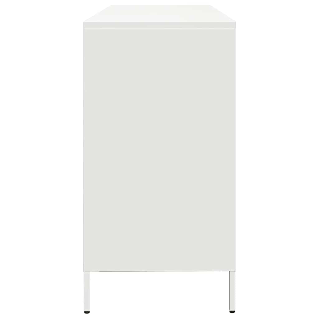 Dulap, alb, 135x39x73,5 cm, oțel laminat la rece GartenMobel Dekor