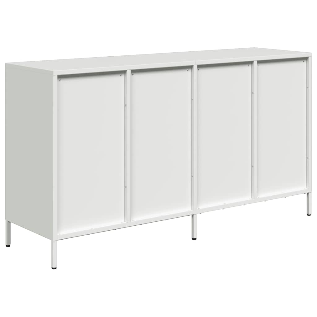 Dulap, alb, 135x39x73,5 cm, oțel laminat la rece GartenMobel Dekor