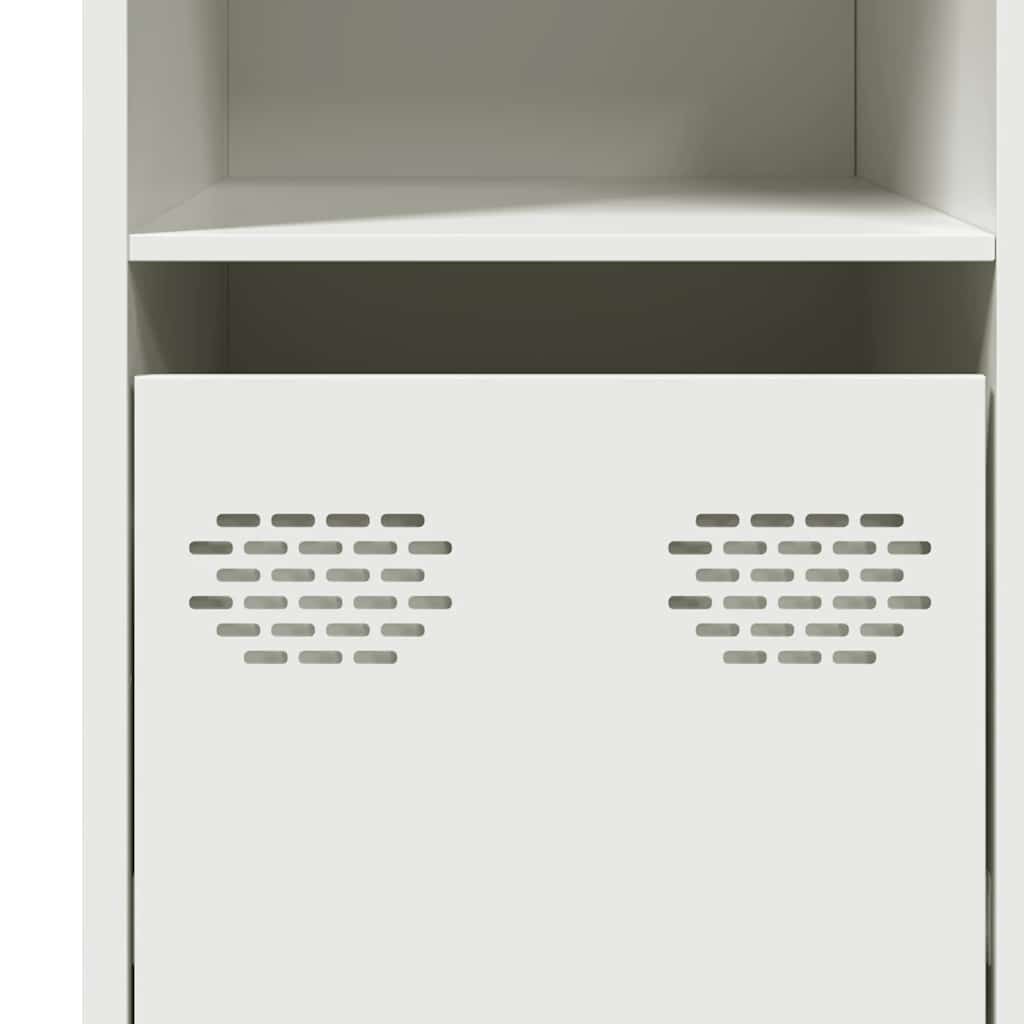 Dulap, alb, 135x39x73,5 cm, oțel laminat la rece GartenMobel Dekor