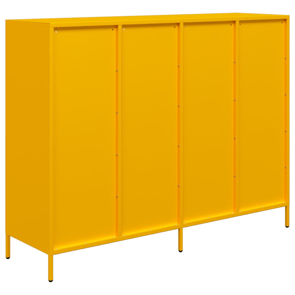 Dulap, galben muștar, 135x39x103,5 cm, oțel laminat la rece GartenMobel Dekor