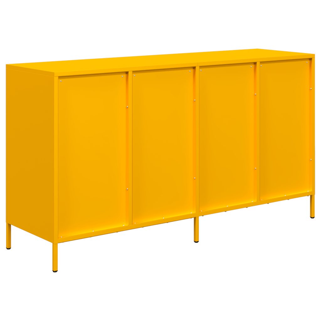 Dulap, galben muștar, 135x39x73,5 cm, oțel laminat la rece GartenMobel Dekor