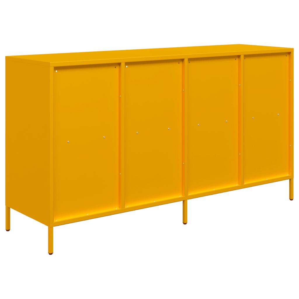 Dulap, galben muștar, 135x39x73,5 cm, oțel laminat la rece GartenMobel Dekor