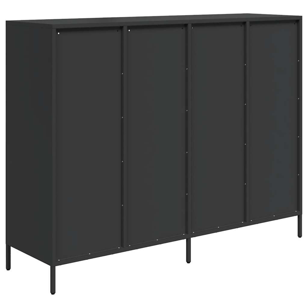 Dulap, negru, 135x39x103,5 cm, oțel laminat la rece GartenMobel Dekor