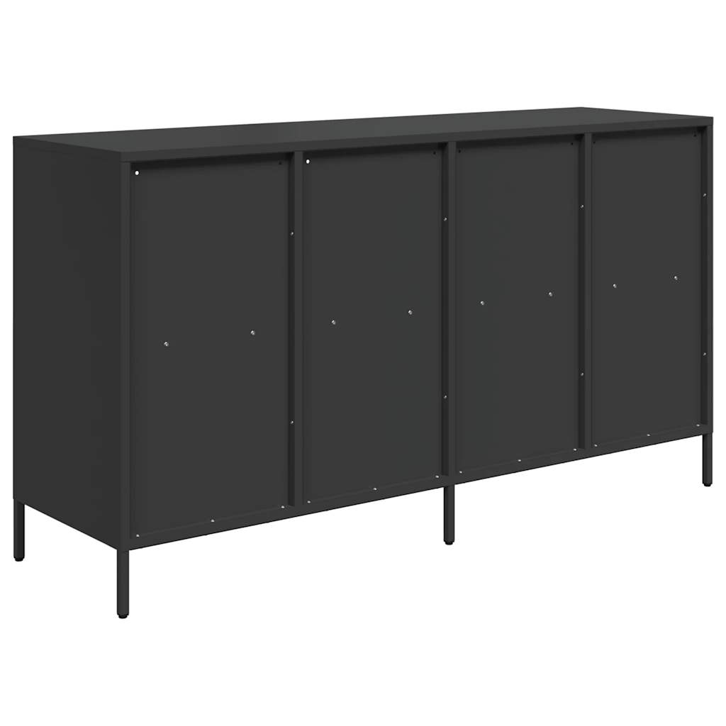 Dulap, negru, 135x39x73,5 cm, oțel laminat la rece GartenMobel Dekor