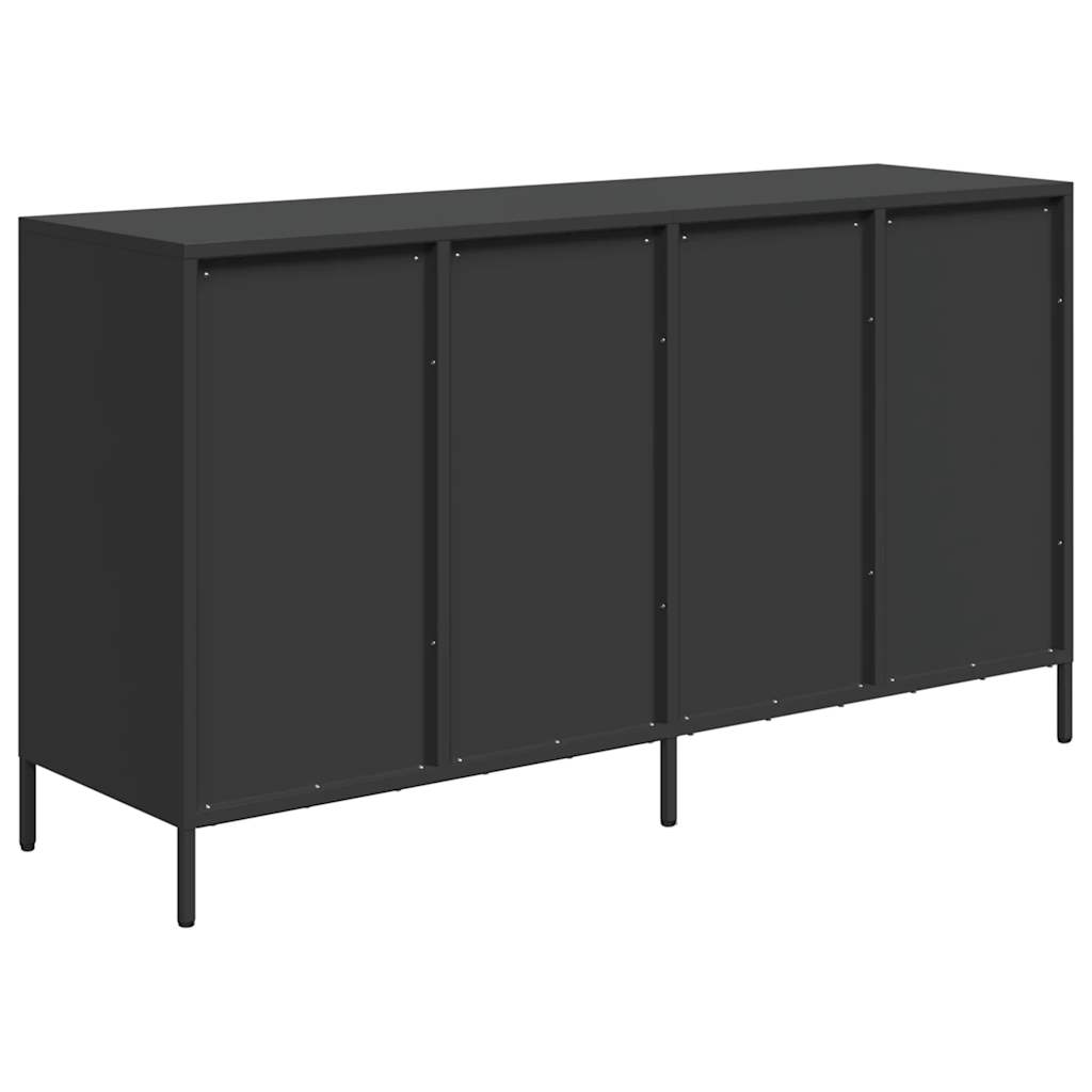 Dulap, negru, 135x39x73,5 cm, oțel laminat la rece GartenMobel Dekor