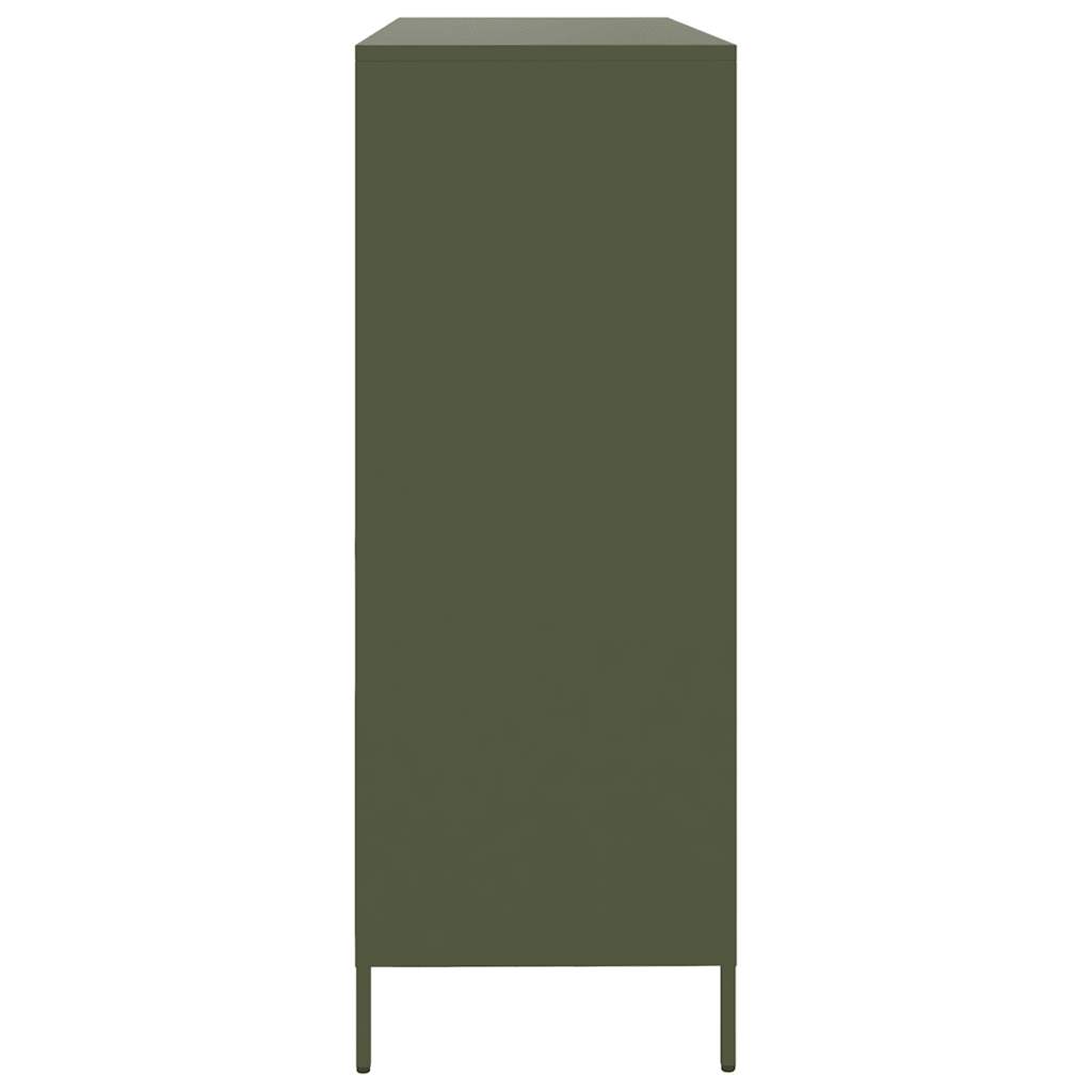 Dulap, verde măsliniu, 135x39x103,5 cm, oțel laminat la rece GartenMobel Dekor