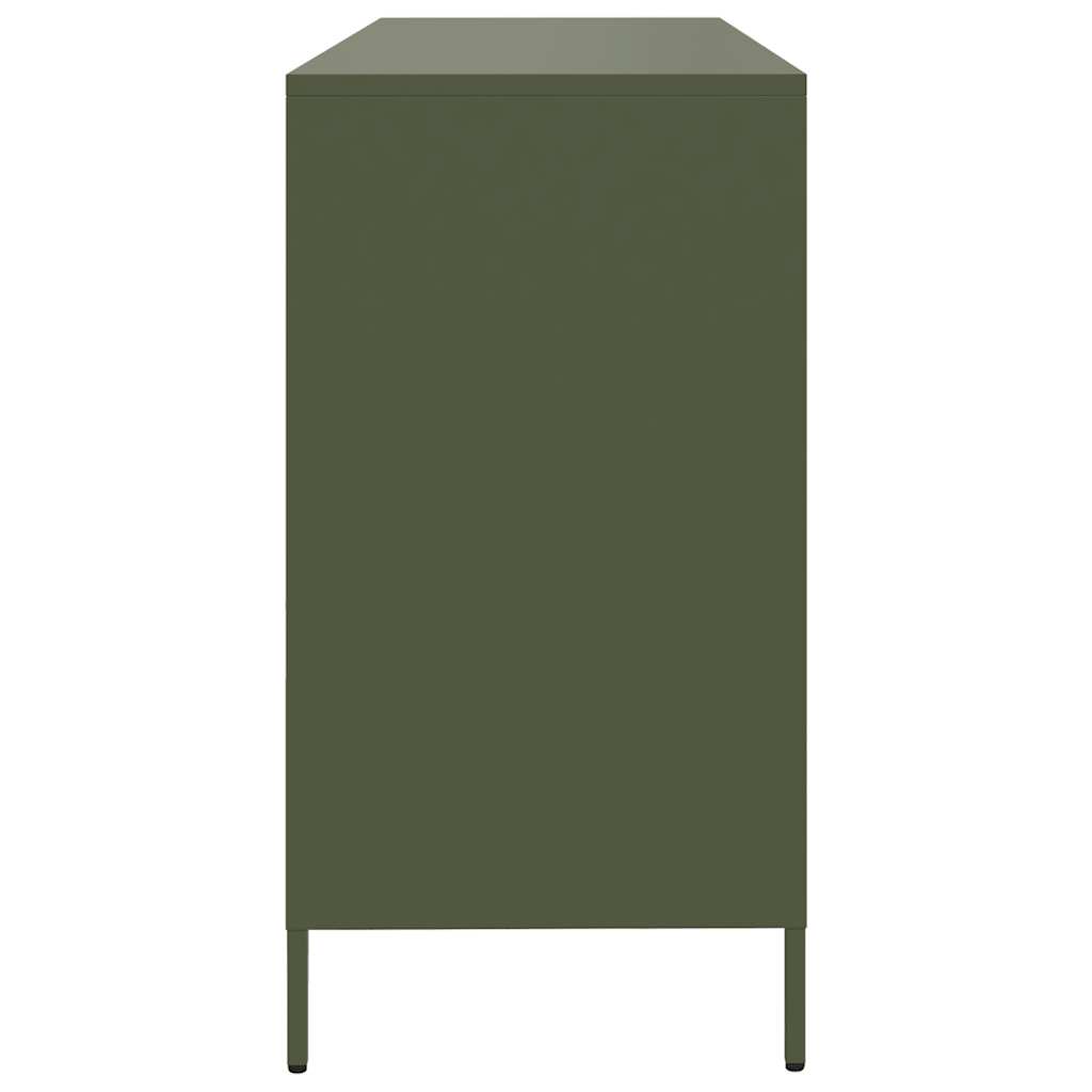 Dulap, verde măsliniu, 135x39x73,5 cm, oțel laminat la rece GartenMobel Dekor