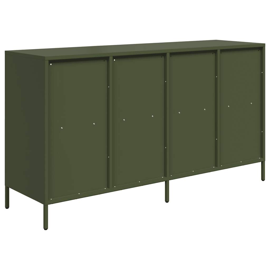 Dulap, verde măsliniu, 135x39x73,5 cm, oțel laminat la rece GartenMobel Dekor