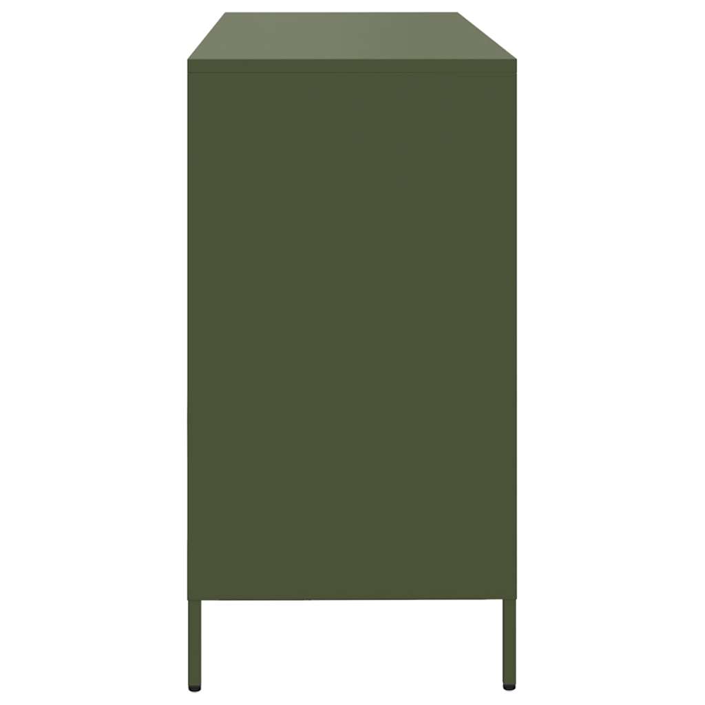 Dulap, verde măsliniu, 135x39x73,5 cm, oțel laminat la rece GartenMobel Dekor