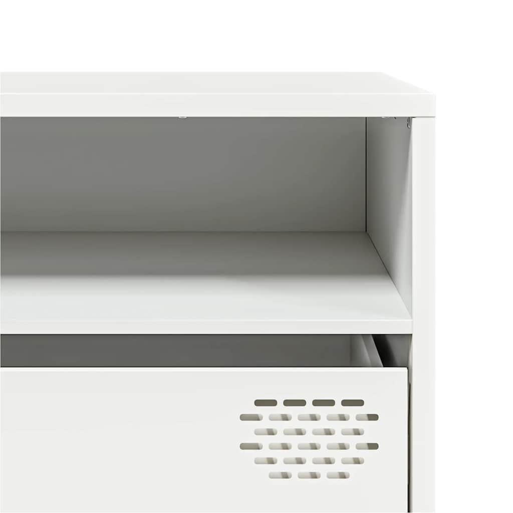 Dulap TV, alb, 202x39x43,5 cm, oțel laminat la rece GartenMobel Dekor