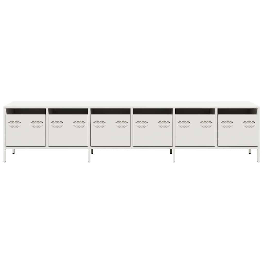 Dulap TV, alb, 202x39x43,5 cm, oțel laminat la rece GartenMobel Dekor