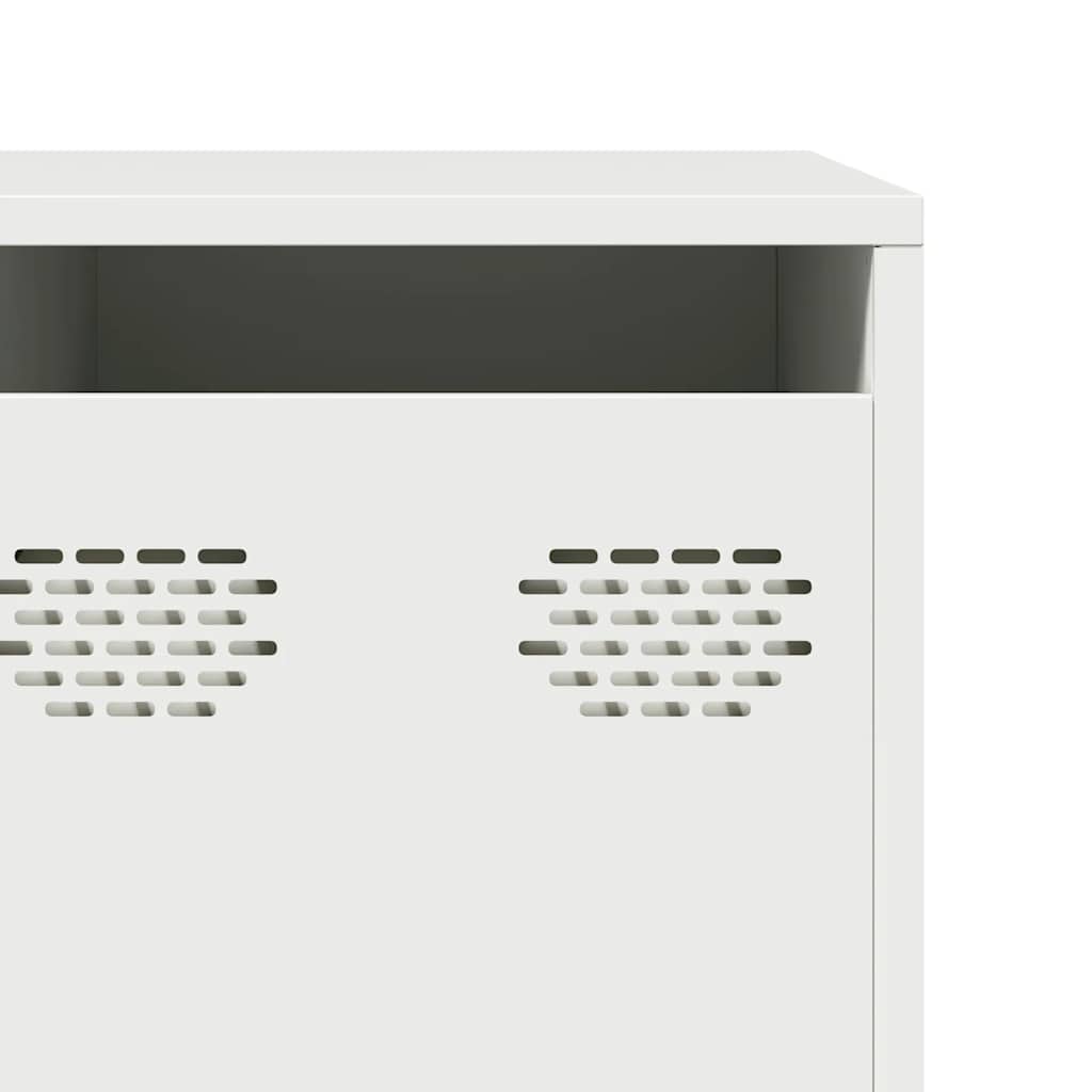 Dulap TV, alb, 202x39x43,5 cm, oțel laminat la rece GartenMobel Dekor