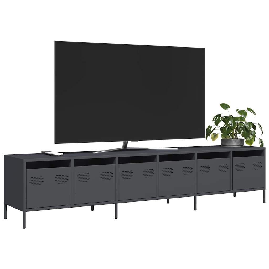 Dulap TV, antracit, 202x39x43,5 cm, oțel laminat la rece GartenMobel Dekor