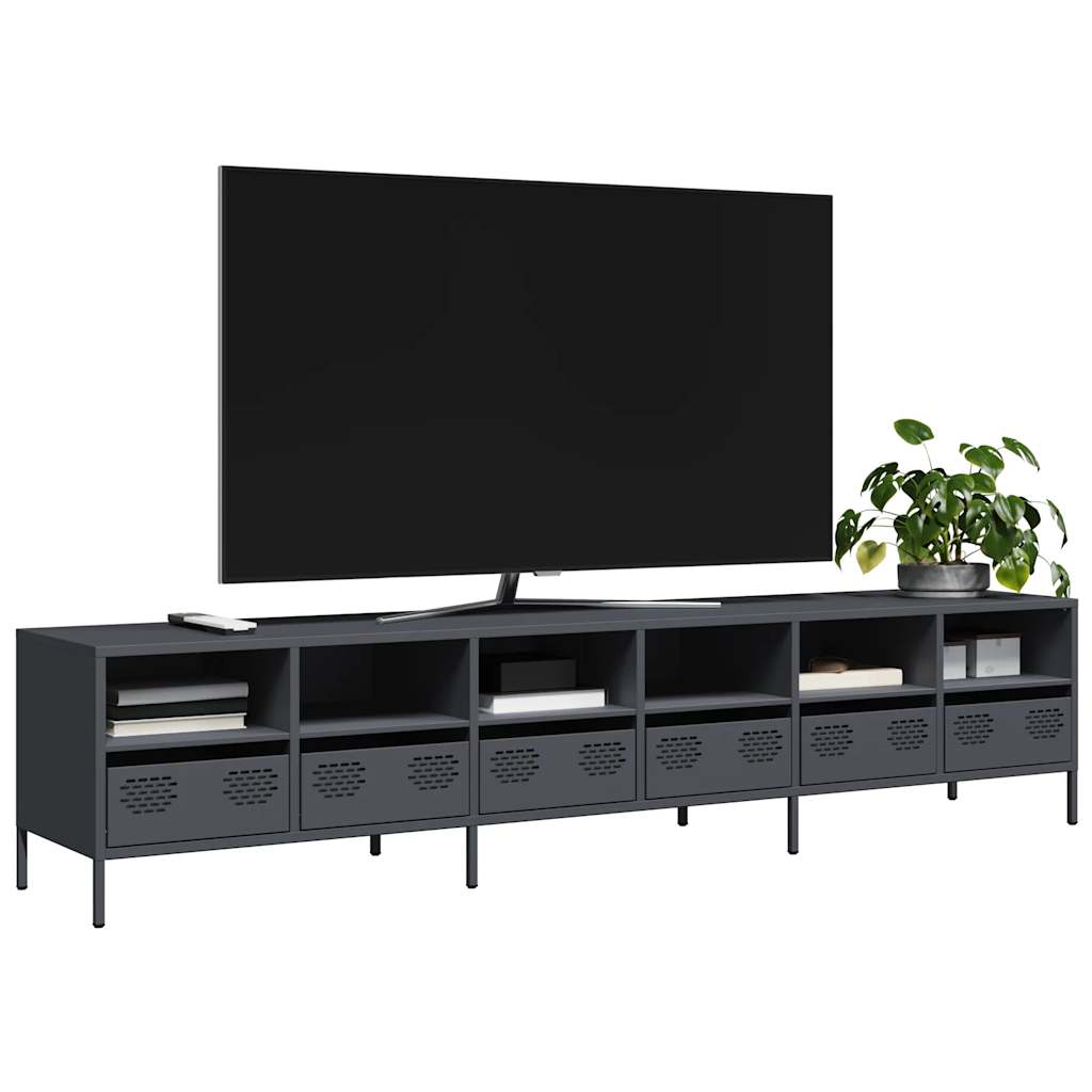 Dulap TV, antracit, 202x39x43,5 cm, oțel laminat la rece GartenMobel Dekor