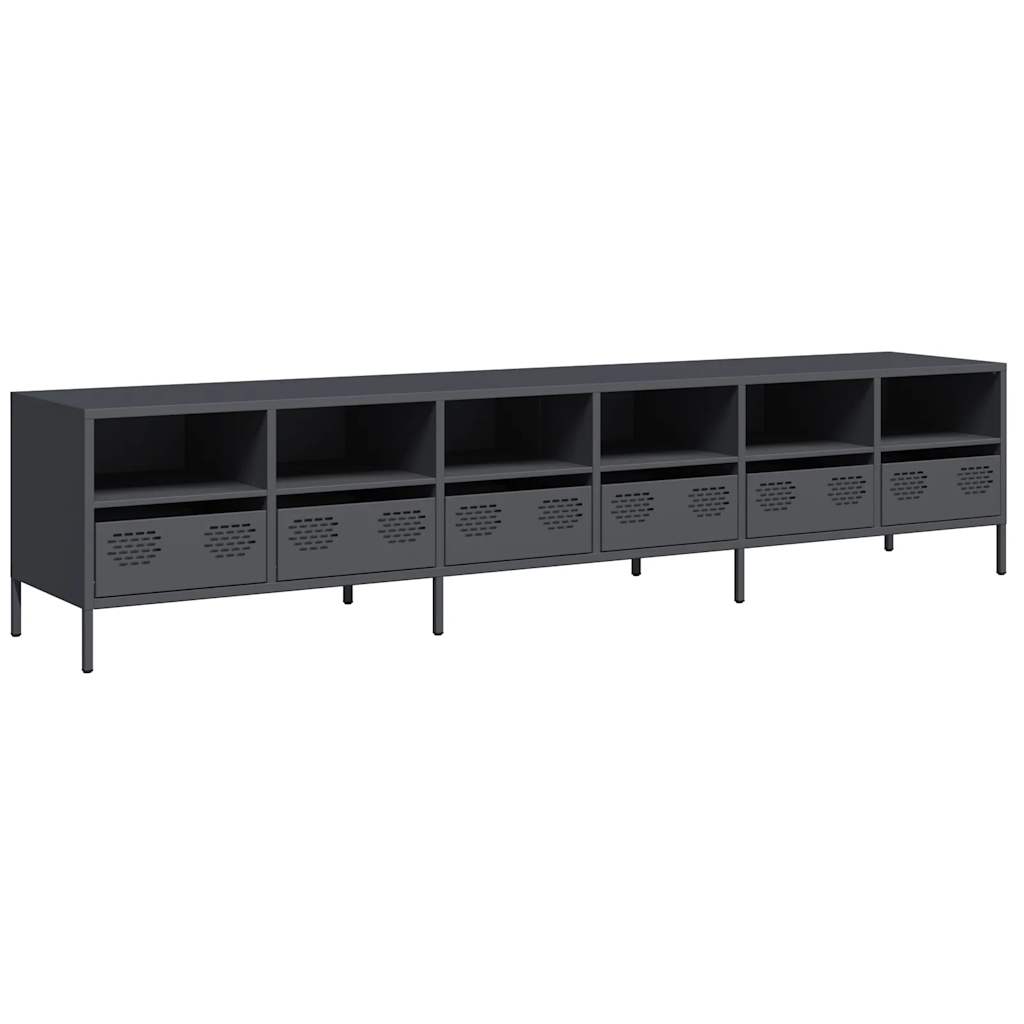 Dulap TV, antracit, 202x39x43,5 cm, oțel laminat la rece GartenMobel Dekor