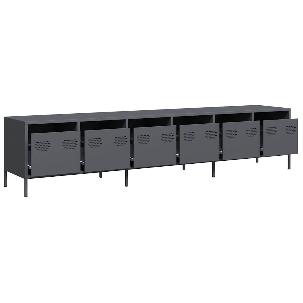 Dulap TV, antracit, 202x39x43,5 cm, oțel laminat la rece GartenMobel Dekor
