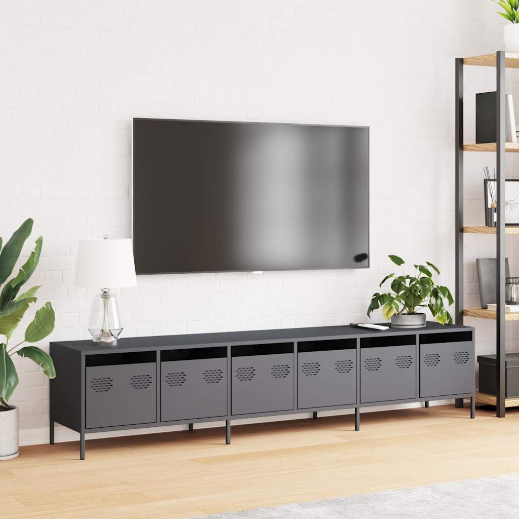 Dulap TV, antracit, 202x39x43,5 cm, oțel laminat la rece GartenMobel Dekor