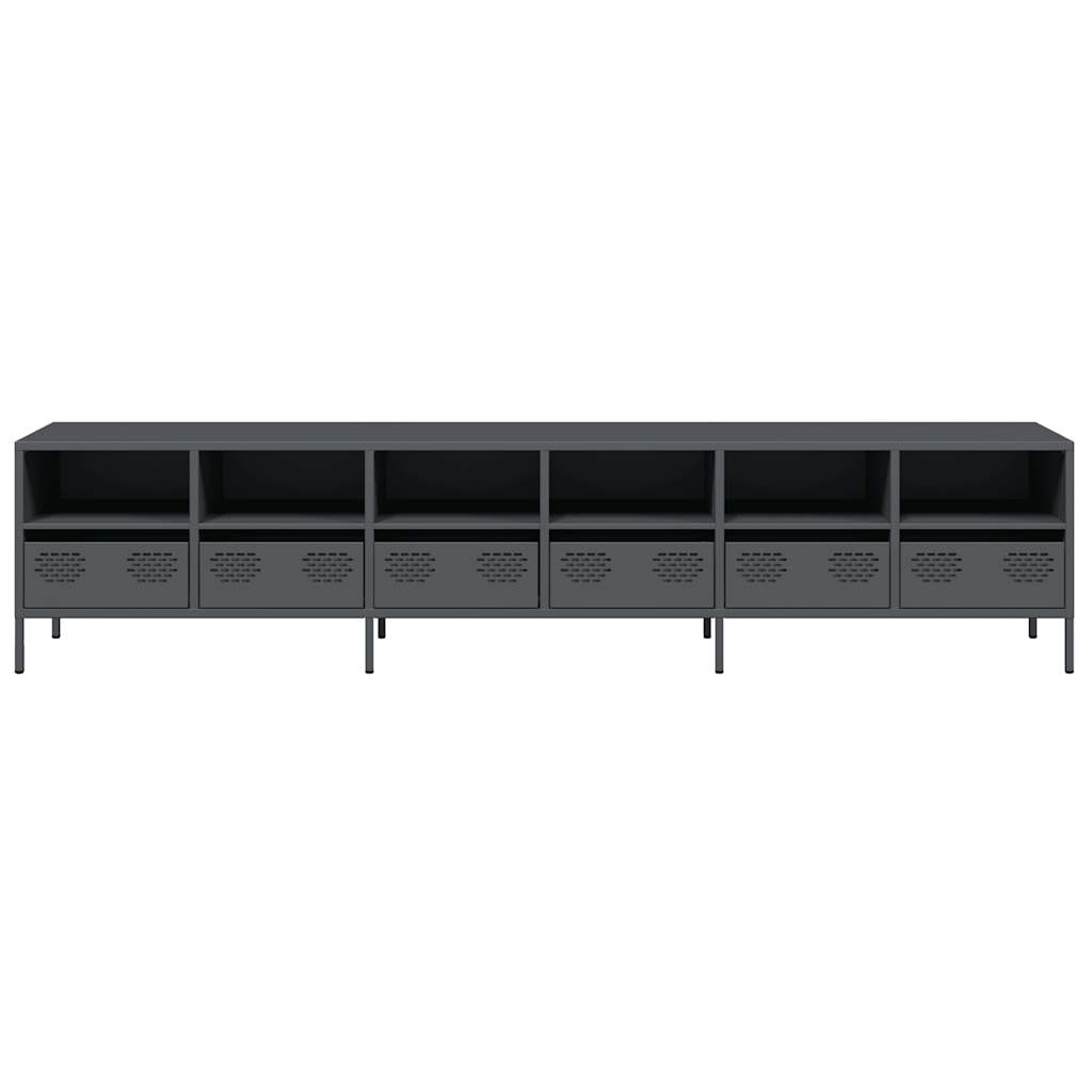 Dulap TV, antracit, 202x39x43,5 cm, oțel laminat la rece GartenMobel Dekor